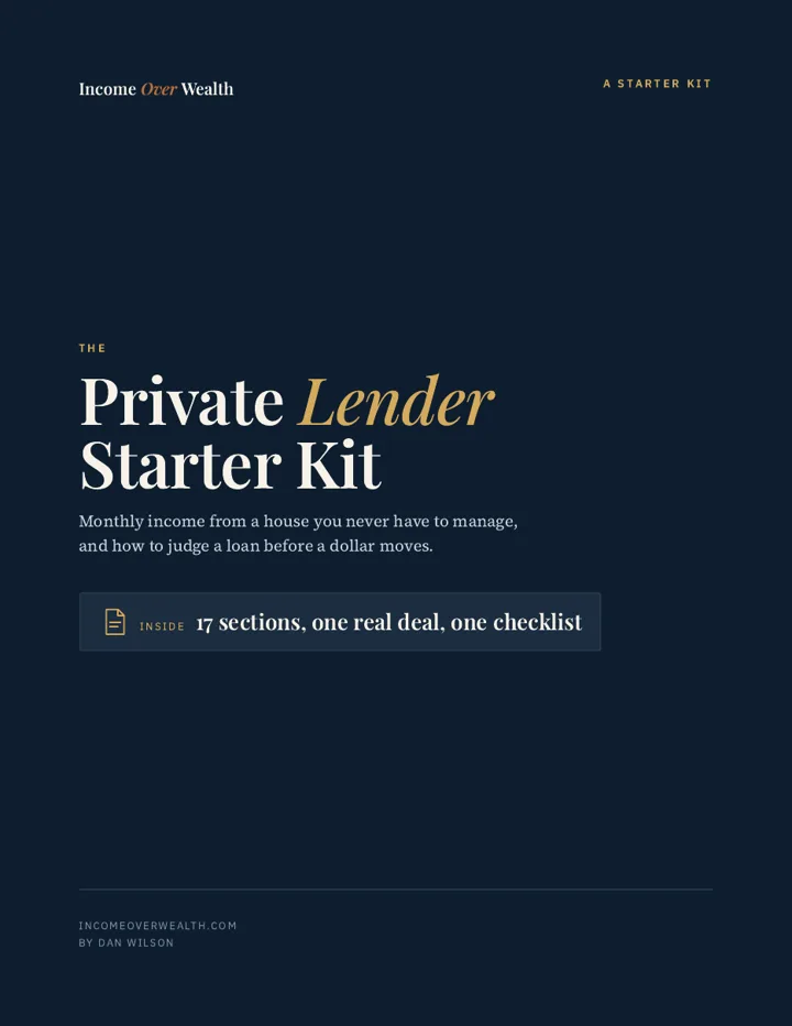 Cover of the Private Lender Starter Kit